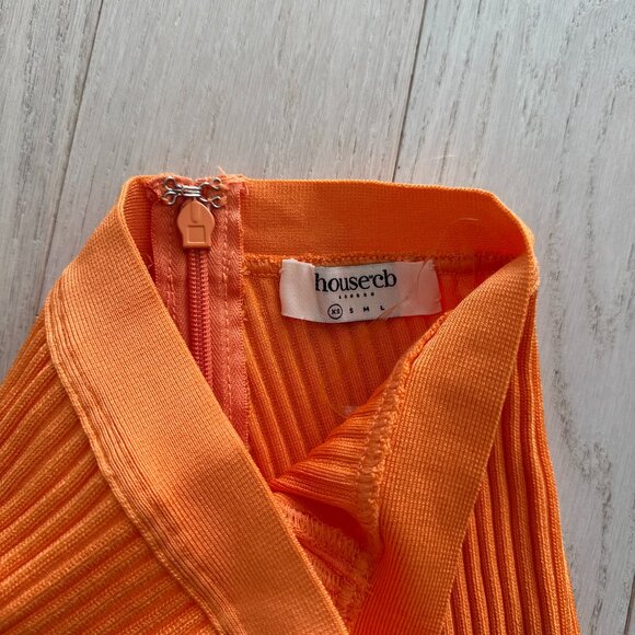House of CB - Orange Knit Shorts - Picture 2 of 3